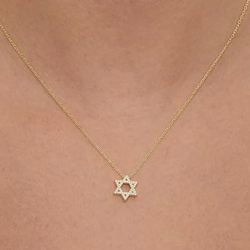 Neiman Marcus 14K Gold Plated Star of David Pendant Necklace